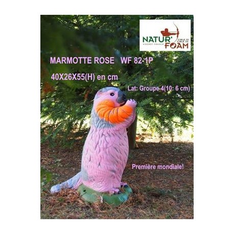 Cel łuczniczy 3D Natur Foam Świstak Różowy